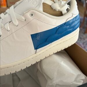 Air Jordan 1 Centre Court White and Blue Sneakers